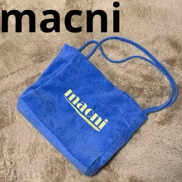 macni 스웨이드 토트백 파랑 타월 핸드