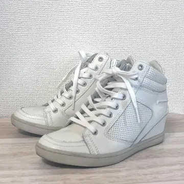 모드카오리 스니커즈 웨지 힐업 화이트
