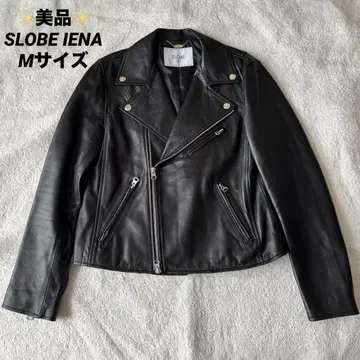 새상품급 SLOBE IENA 슬로브 이에나 램 가죽 더블 라이더스 블랙