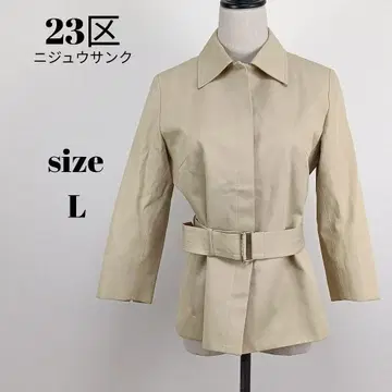 [ a1938 ] 23KU 트렌치코트 숏 기장 40 베이지