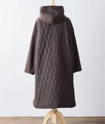 완판템 봉쥬르 사간 브라운 후드 부착 롱 코트 XL