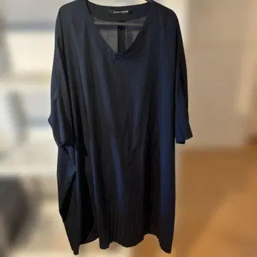 mizuiro ind 네이비 오부 소매 튜닉