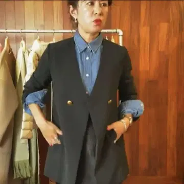 CABANA 카바나 노카라 더블 자켓