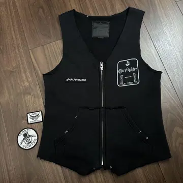 Corefighter 블랙 지퍼 베스트 S