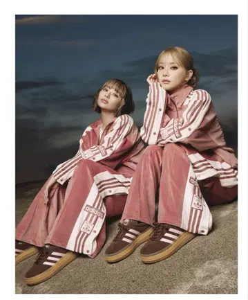 adidas W ADIBREAK VELOUR M 사이즈 핑크 셋업