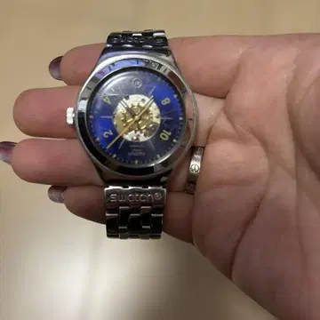 Swatch 시계 파랑/금