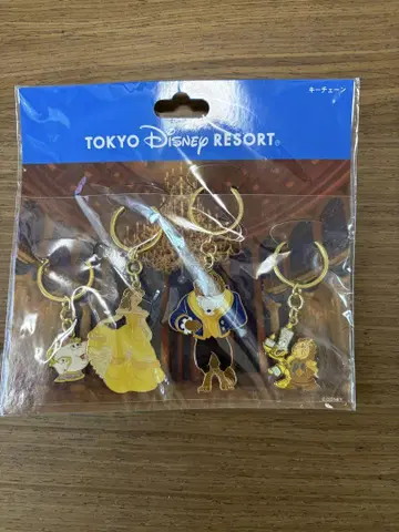 도쿄 디즈니 리조트 미녀와 야수 키링 세트
