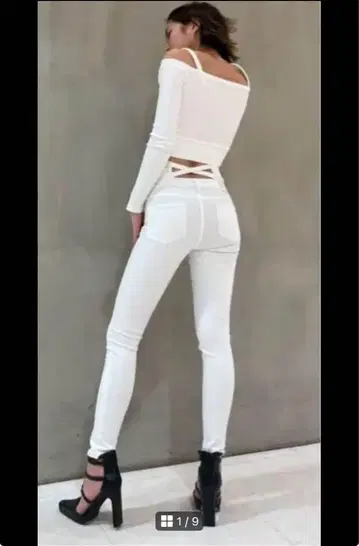 GYDA H/W 하이웨스트 크로스 스키니 데님 PT