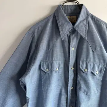 Vintage 70s USA DEE CEE 웨스턴 셔츠 16-35