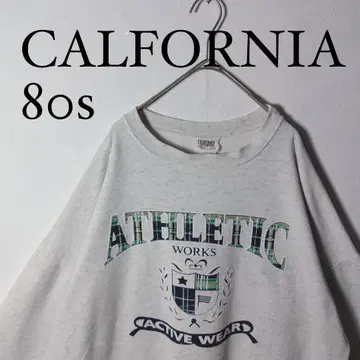 80s 빈티지 프린트 맨투맨 화이트 CALIFORNIA