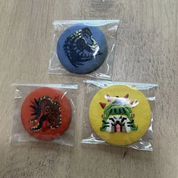 몬헌 자수 캔뱃지 3개 세트