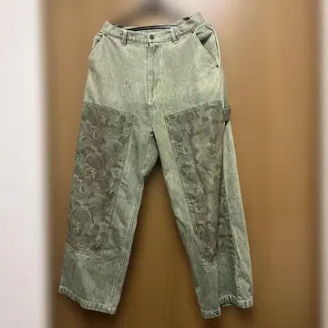 카키 카모플라쥬 패치 워크 팬츠