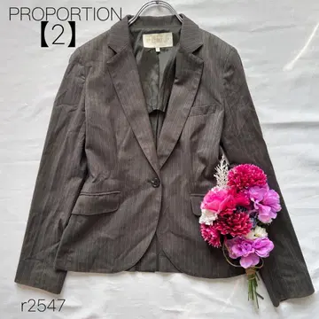 프로포션 스트라이프 테일러드 자켓 오피스 그레이 봄/가을 [ 2 ]
