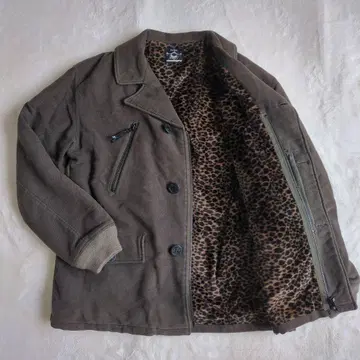 몽타주 코듀로이 자켓 코트 보아 안감 레오파드 무늬
