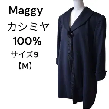 캐시미어 100% Maggy 마기 롱 코트 코트 퍼 9 M