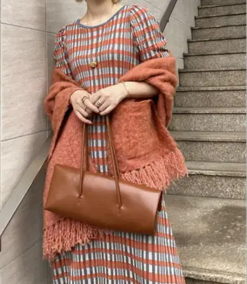 Ameri DEKOBOKO CHECK RELAX DRESS M