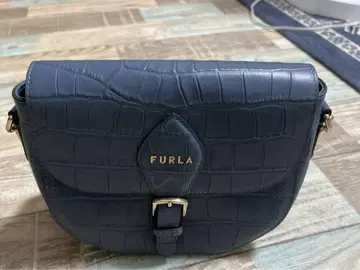 FURLA 훌라 크로커다일풍 숄더백 블루