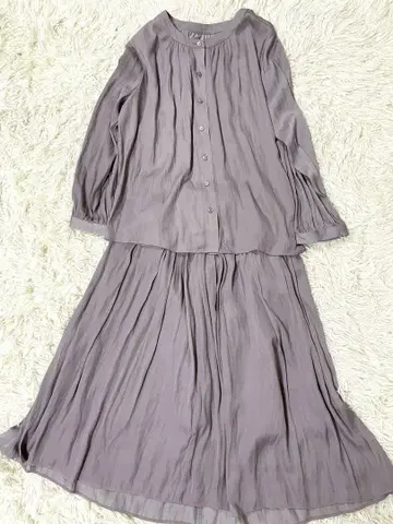 오리히카 택 포함 새상품 셋업 세탁 가능한 라벤더