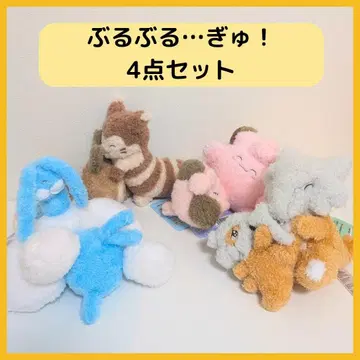 포켓몬 센터 부들부들 - 꼬옥! 봉제 인형 4종 세트