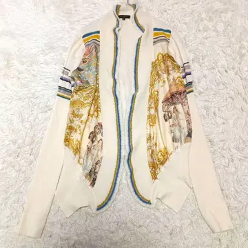 ETRO 에트로 이소재 가디건 긴팔 42 캐시미어 실크 모헤어