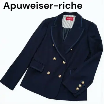 Apuweiser-Riche 앱와이어리쉬 네이비 더블 골드 버튼