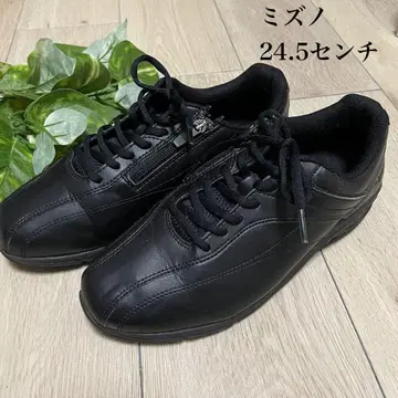 미즈노 블랙 워킹 슈즈 스니커즈 24.5cm