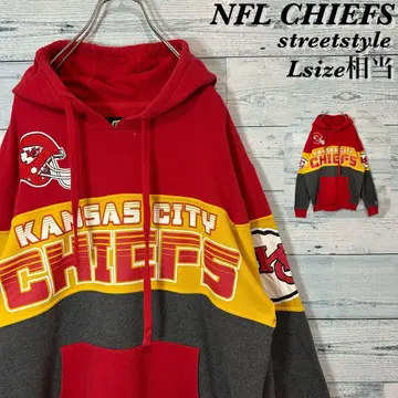 [초레어] 00s NFL CHIEFS 자수 로고 절개 후드티 L상당
