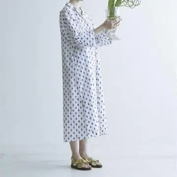 Mala KALANCHOE 블록 프린트 카프탄 원피스