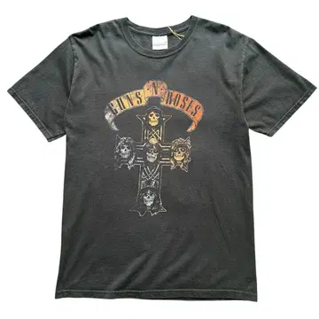 Hanes 00s Guns N' Roses 스컬 디자인 T셔츠 종이 택