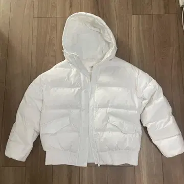 GAP 후드 부착 다운 자켓 S 사이즈 화이트