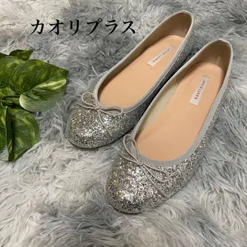 카오리플러스 실버 글리터 플랫슈즈 24.5cm