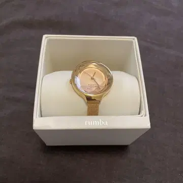 rumba 골드 메쉬 밴딩 손목시계