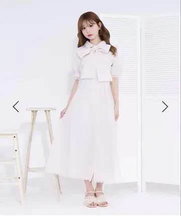 apres jour 모듬 보타이 레이스 셔츠 원피스