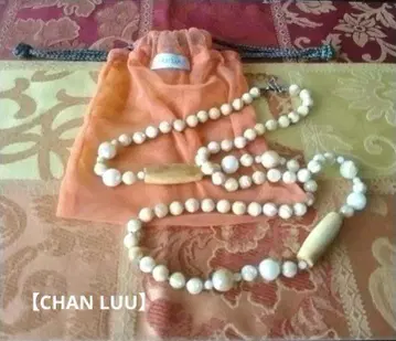 [ CHAN LUU ]  롱 목걸이 화이트 베이지 계열