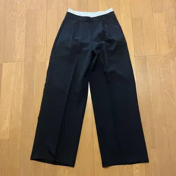 블랙 와이드 팬츠