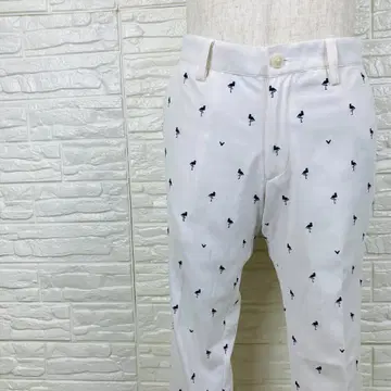 Callaway 남성용 M 플레어 팬츠 화이트