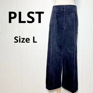 PLST 플라스테 코듀로이 와이드 팬츠 네이비 사이즈 L