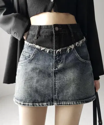 빈티지 데님 타이트 스커트