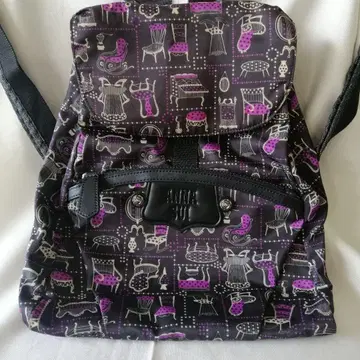ANNA SUI 백팩 백 블랙 보라색