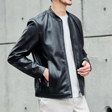 TETE HOMME 테트옴 싱글 라이더 가죽 자켓