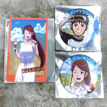 NARUTO 애니메이트 카페 우치하 오비토 쿠시나 캔뱃지 클리어 시트