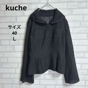 쿠셰 kuche 자켓 모 100% 다크 그레이 가벼운 사이즈 40