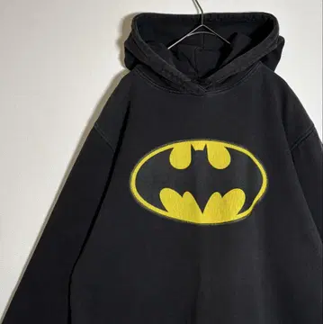 BATMAN 배트맨 프린트 로고 속기모 후드티