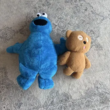 쿠키 몬스터와 팀의 봉제 인형 세트