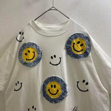 USA제 90s 빈티지 T셔츠 미국 레어 스마일 빈티지