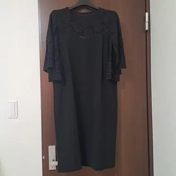 Lace Ladies 블랙 드레스 레이스 소매