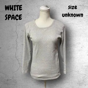 2485 [ WHITE SPACE ] 긴팔 티셔츠 롱T 그레이 와플