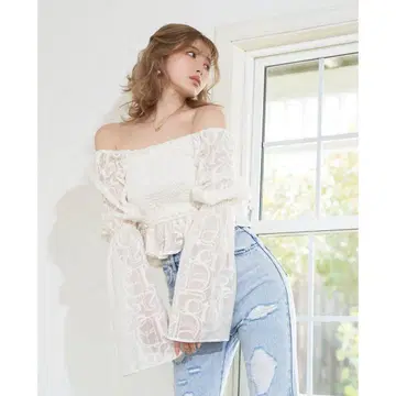 [ 즉시 구매 가능 ] Darich Daring 레이스 셔링 상의