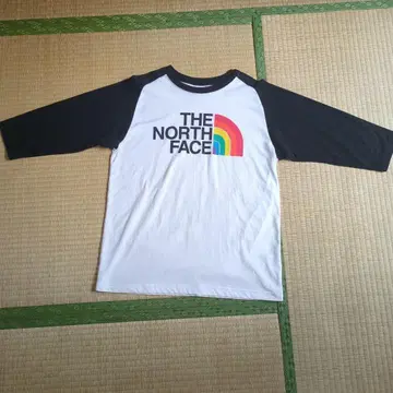THE NORTH FACE 7부 소매 티셔츠 화이트/블랙