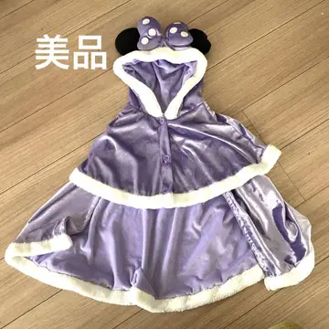 컨디션 최상 미니 마우스 케이프 판초 보라색 리본